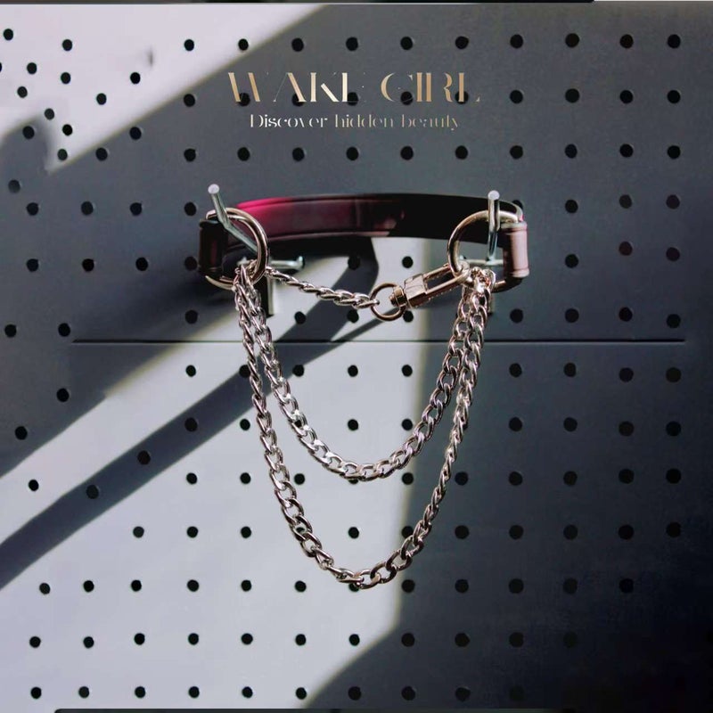 Temperature-Variable Light-Variable Luminous Cowhide Collar Female M Collar Y2K Wind Choker Neckband Unisex High-Grade Necklace - Image 5